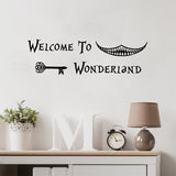 Alice in Wonderland Wall Sticker Art Decor Welcome To Alice in Wonderland Wall Decals Kids Room Wall Door Decoration