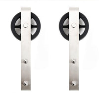 4.9FT/6FT/6.6FT Stainless Steel Brushed big hanger Sliding Barn door hardware