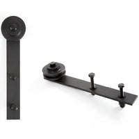 4.9FT/6FT/6.6FT carbon steel black sliding barn door hardware