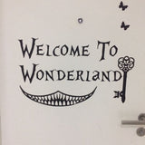 Alice in Wonderland Wall Sticker Art Decor Welcome To Alice in Wonderland Wall Decals Kids Room Wall Door Decoration