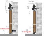 DIYHD 48"/60"/70" Mini Strap Wooden Cabinet Double Sliding Barn Door Hardware To Hang 2 Door(No Cabinet)