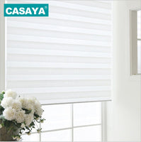 Shell Valance System Transparent Zebra Blinds Double Layer light shading Window Roller Blinds for Living Room Bedroom Study